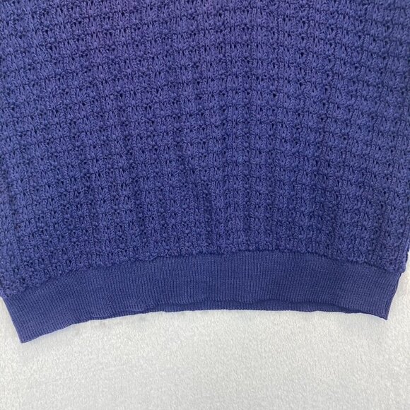 Vintage 1960's Pendleton Open Knit Vest Womens 40 (Large) Blue Crochet 60s RARE - Picture 6 of 11